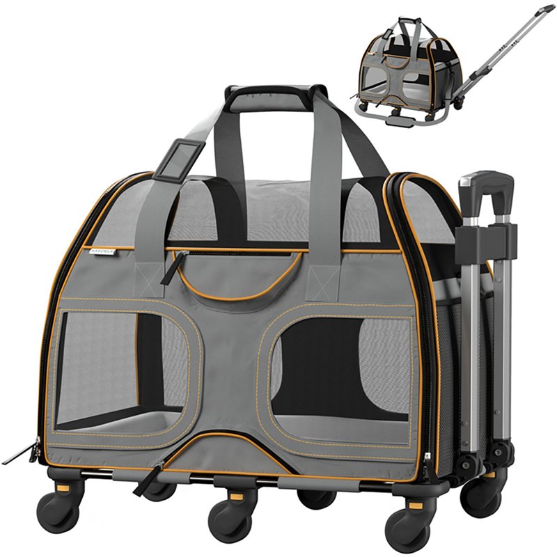 KAT-PCCO-UD Luxury Rider Pet Carrier with Removable Wheels and Telescopic Handle
