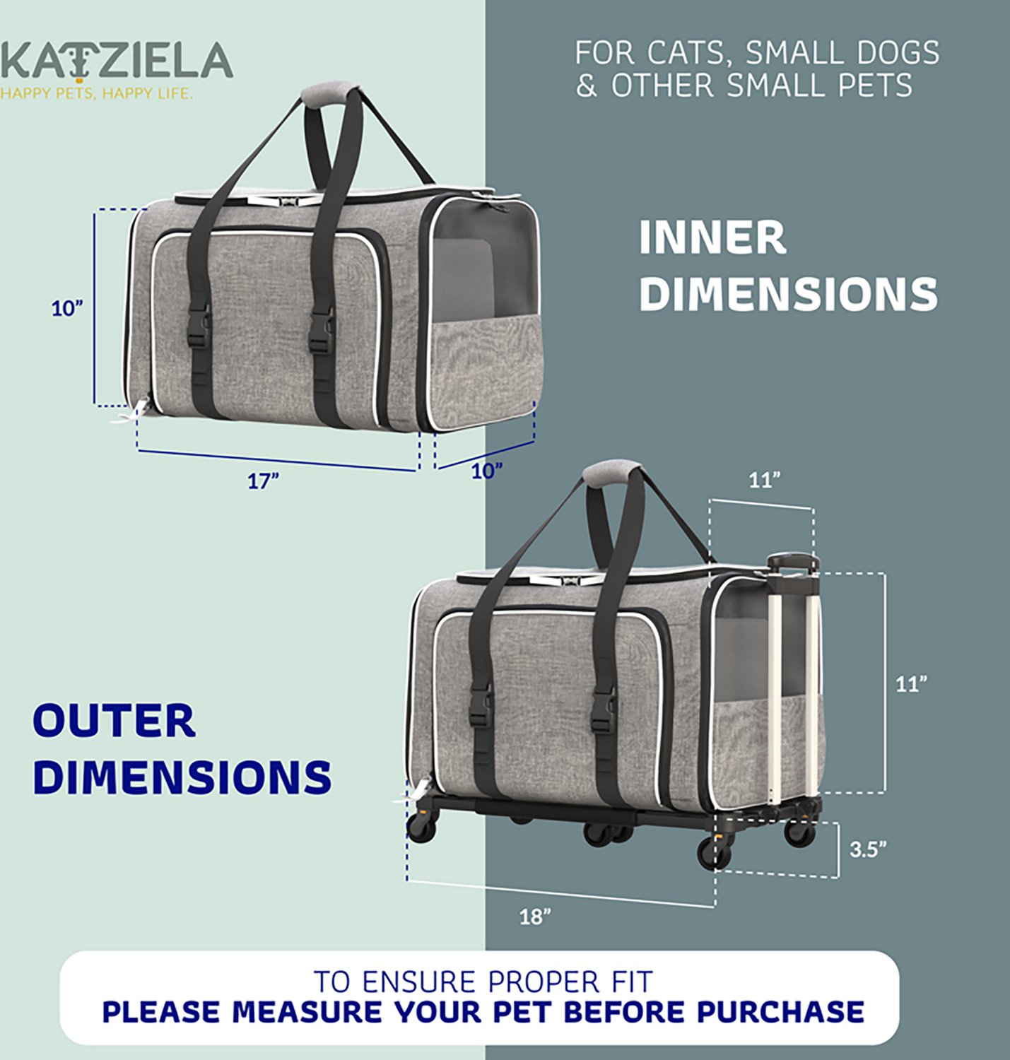 Katziela Rolling Rover Expandable Carrier - view number 2