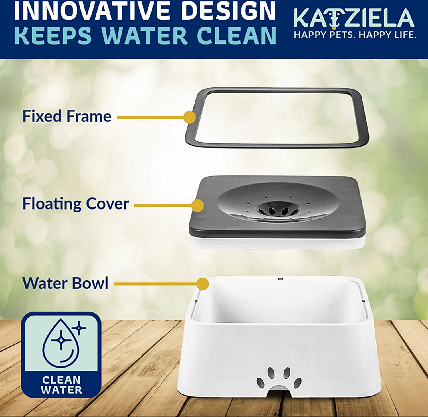 Katziela No Spill 35 oz. Water Bowl - view number 4