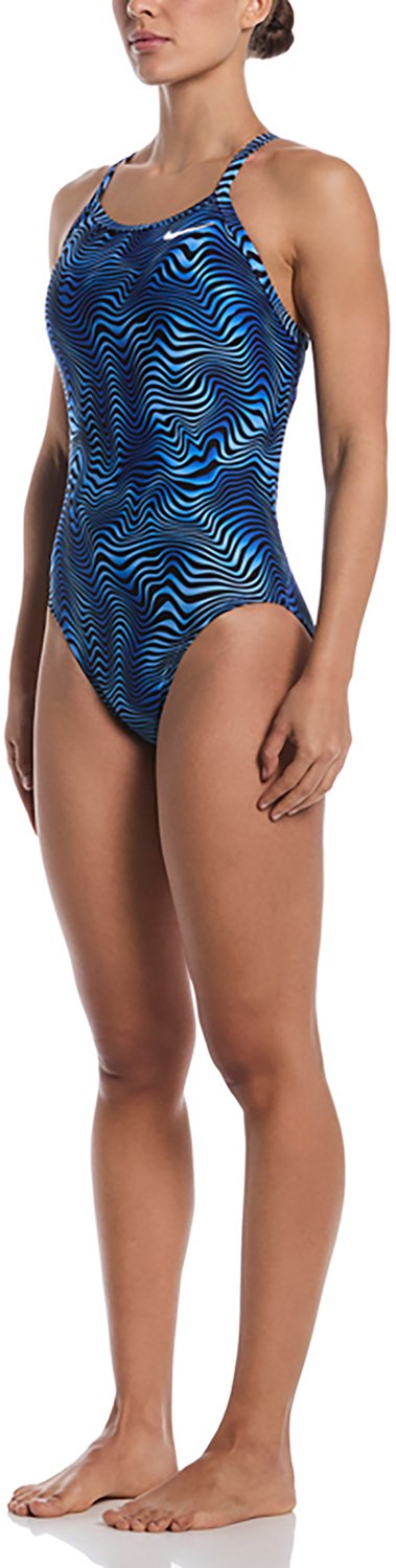 Nike Women’s HydraStrong Water Stripe Racerback One‑Piece Swimsuit - view number 4