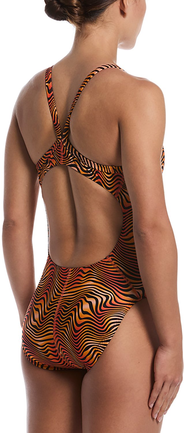 Nike Women’s HydraStrong Water Stripe Racerback One‑Piece Swimsuit - view number 2