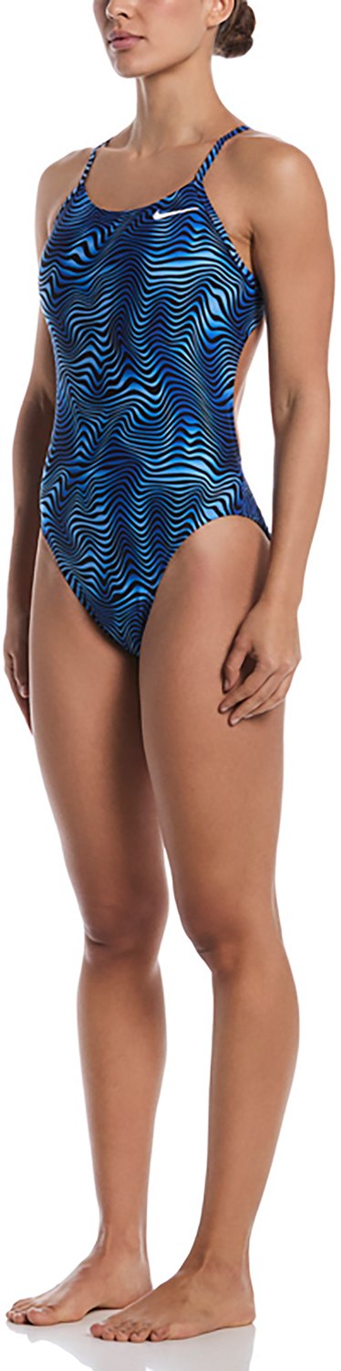 Nike Women’s HydraStrong Water Stripe Cut‑Out One‑Piece Swimsuit - view number 4