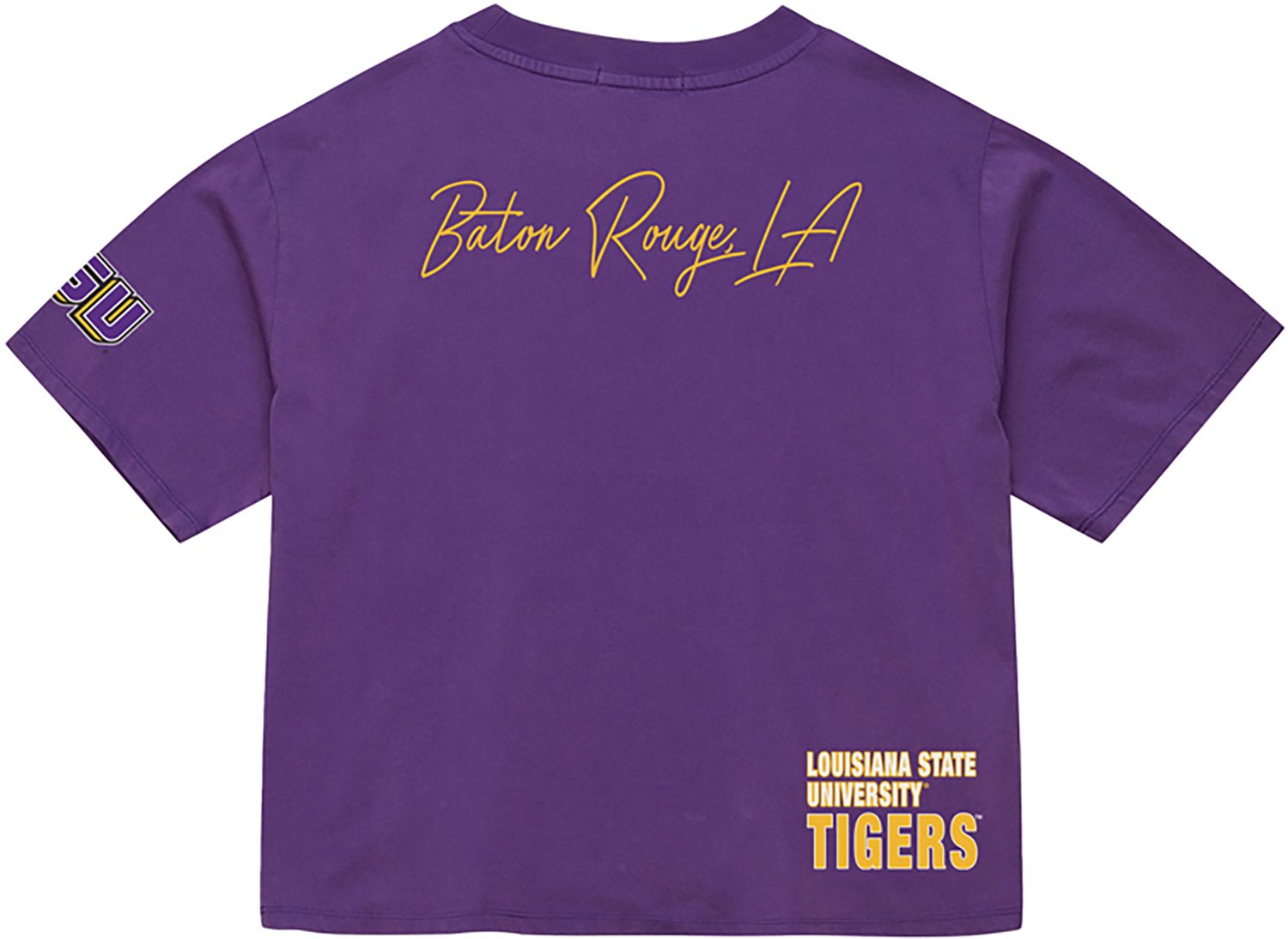 Mitchell & Ness Women's Louisiana State University Double Clutch Crop Boxy T-shirt - view number 2