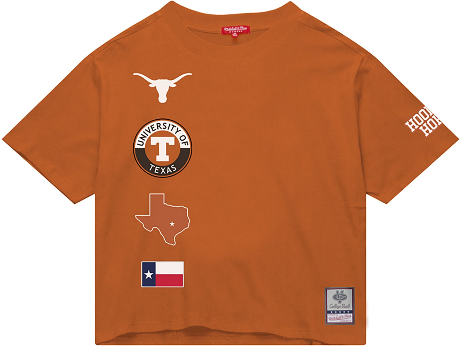 Mitchell & Ness Women's University of Texas Double Clutch Crop Boxy T-shirt