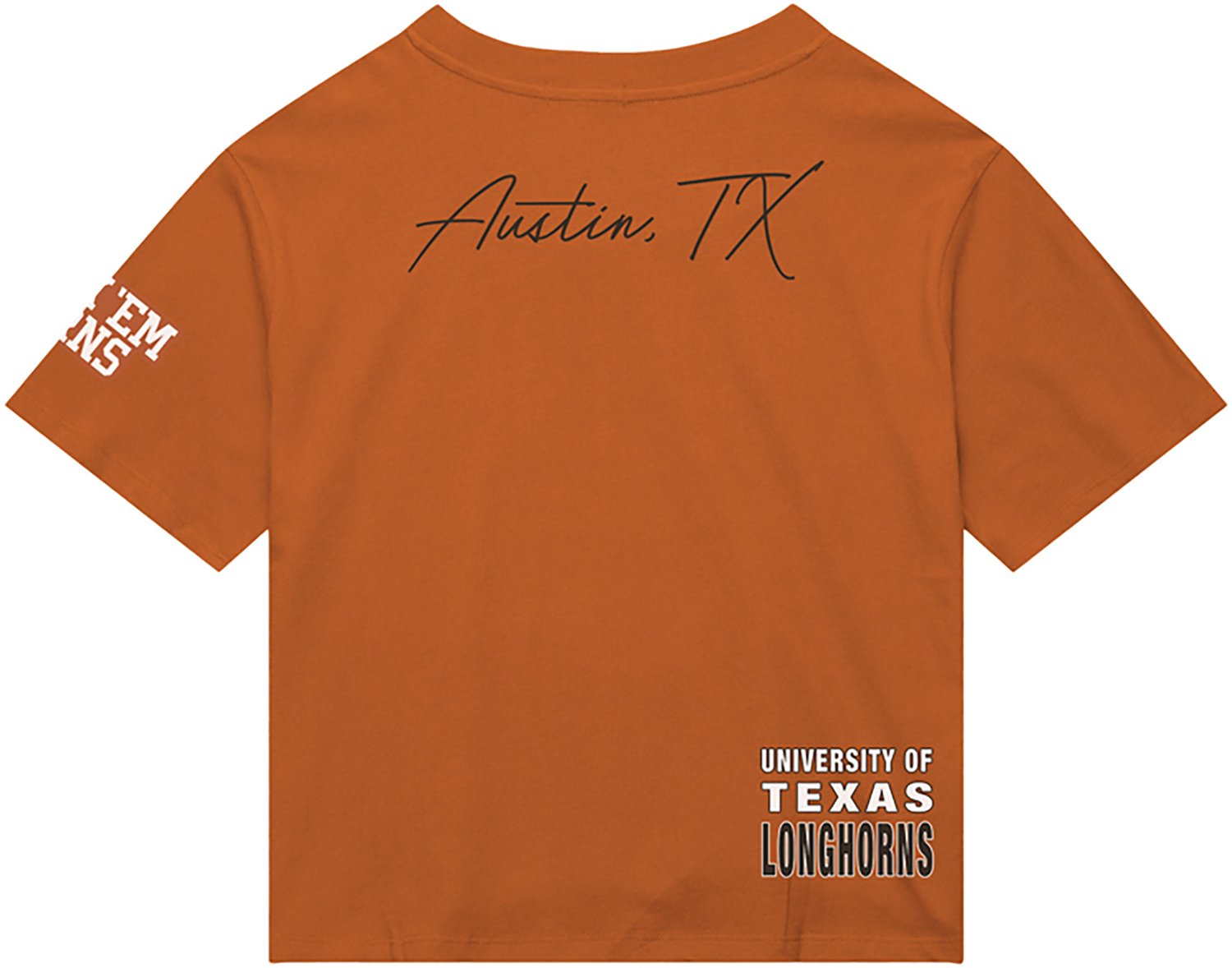 Mitchell & Ness Women's University of Texas Double Clutch Crop Boxy T-shirt - view number 2