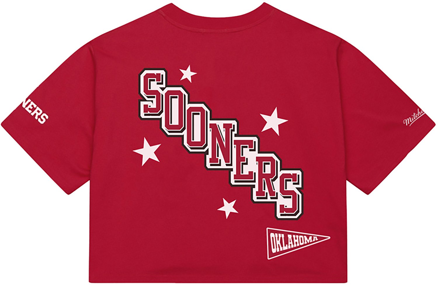 Mitchell & Ness Women's University of Oklahoma Pep Rally Crop Boxy Graphic T-shirt - view number 2