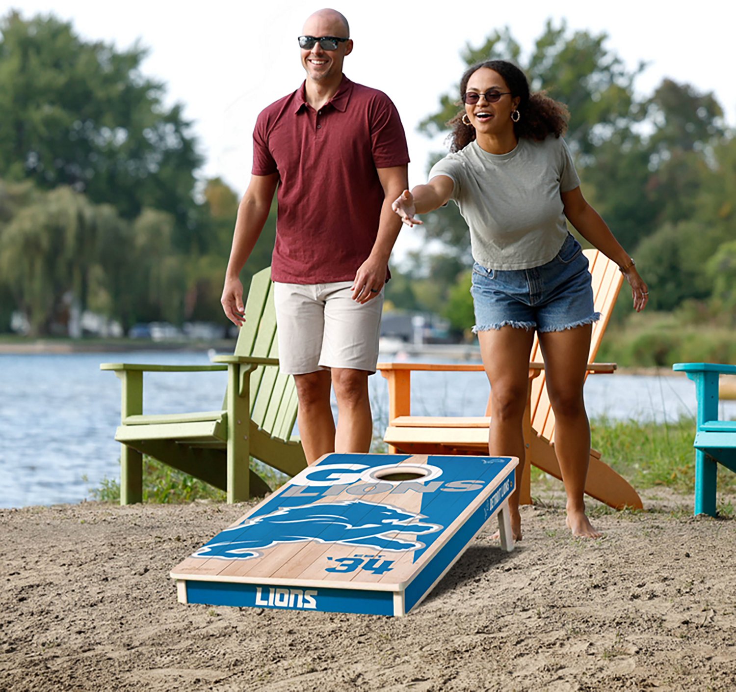 YouTheFan Detroit Lions Cornhole Game - view number 2