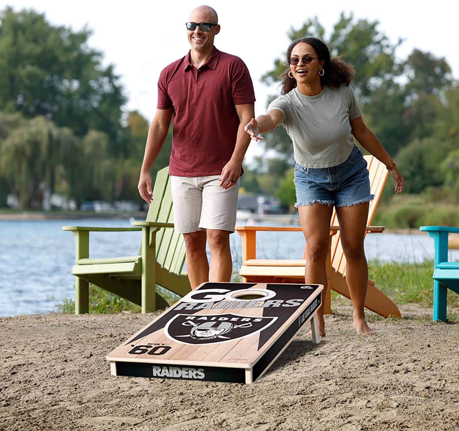 YouTheFan Las Vegas Raiders Cornhole Game - view number 2
