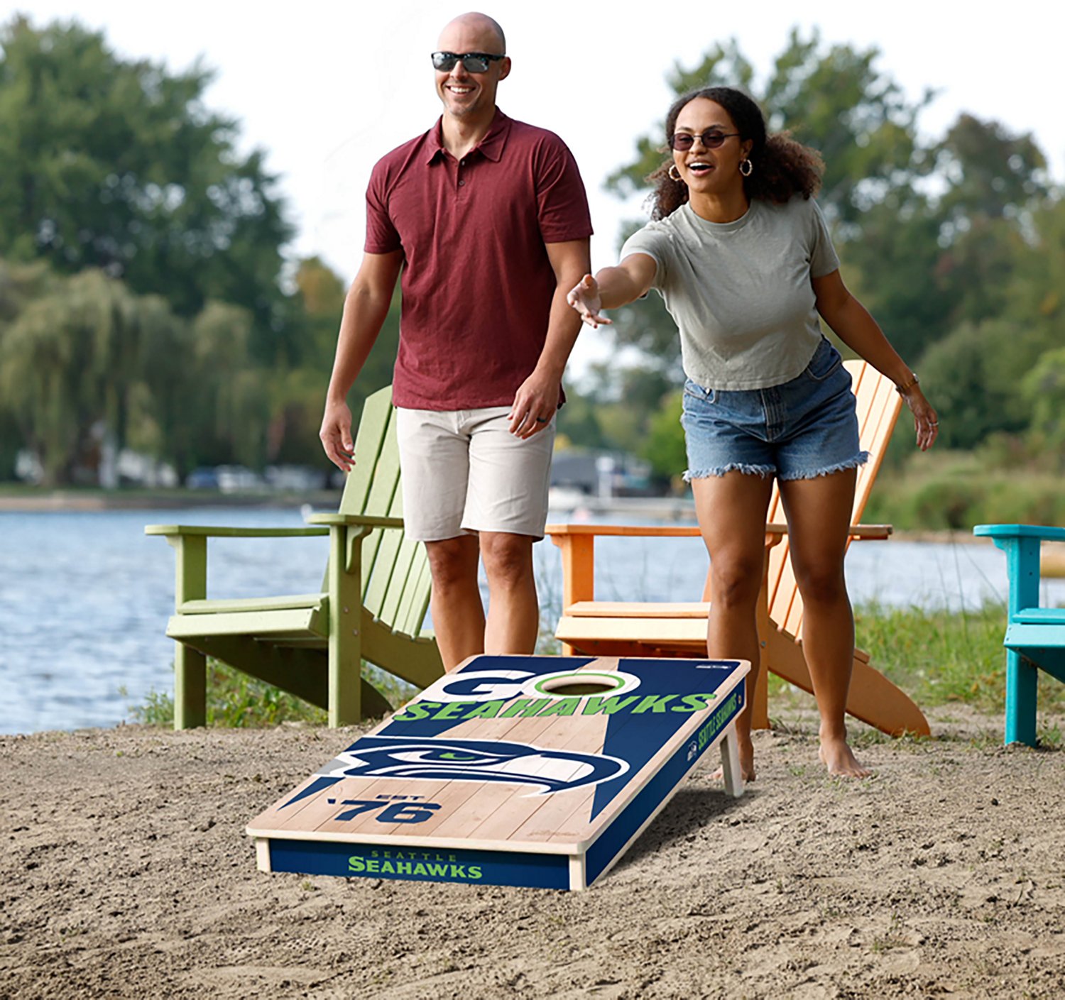 YouTheFan Seattle Seahawks Cornhole Game - view number 2