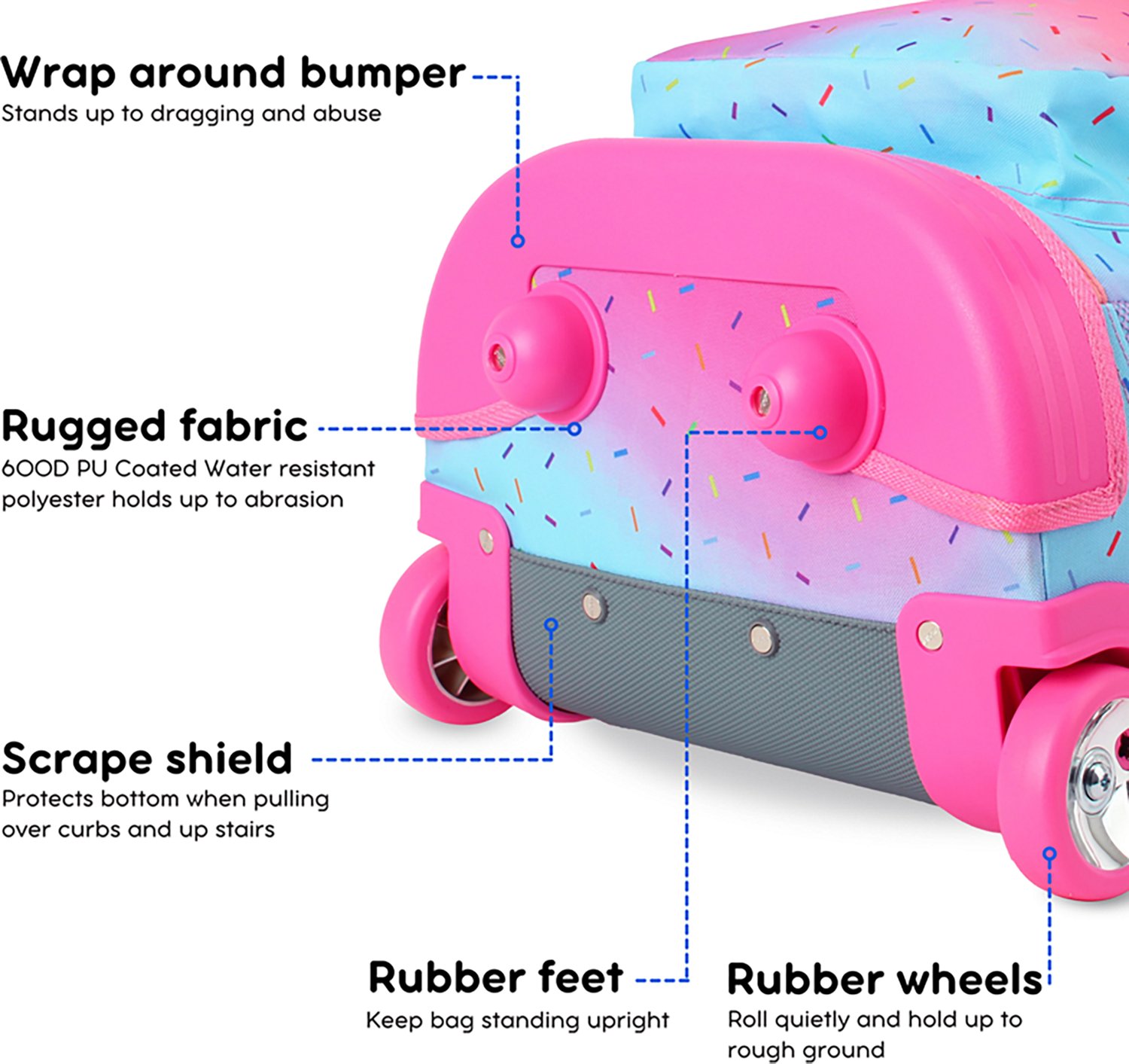 J World Kids' Sunrise 18" Rolling Backpack 34.5L - view number 3
