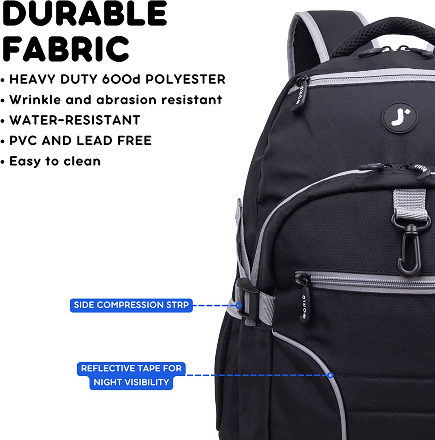 J World Atom Multi-Compartment Laptop Backpack 29.5L - view number 3