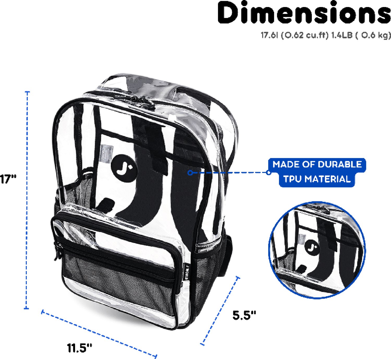J World Clear Backpack 17.6L - view number 2