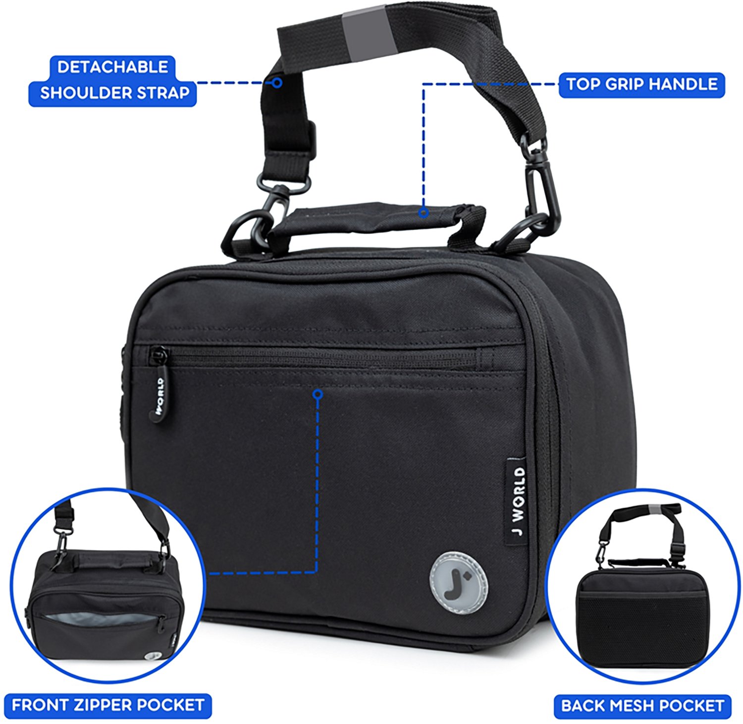 J World Kids' Cody Insulated Lunch Bag with Shoulder Strap - view number 2