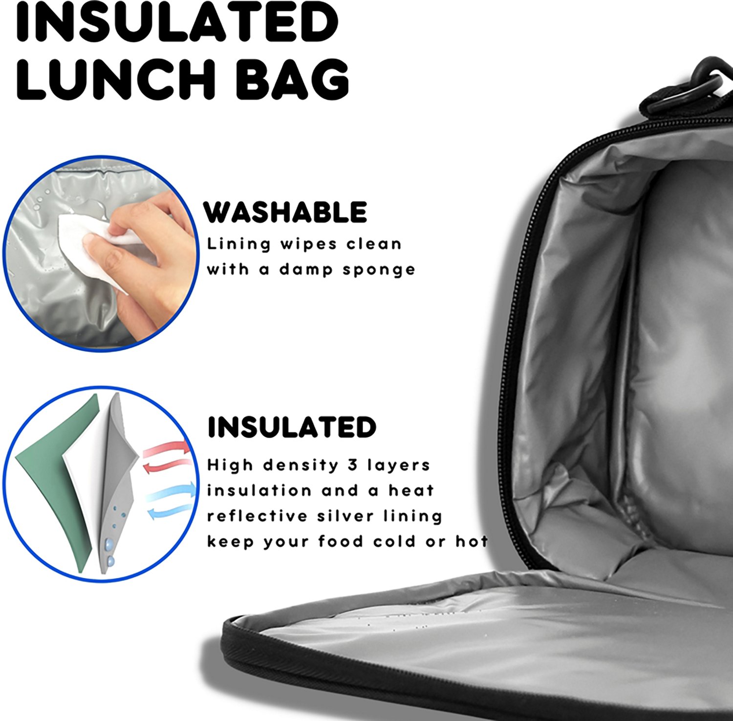 J World Kids' Cody Insulated Lunch Bag with Shoulder Strap - view number 4