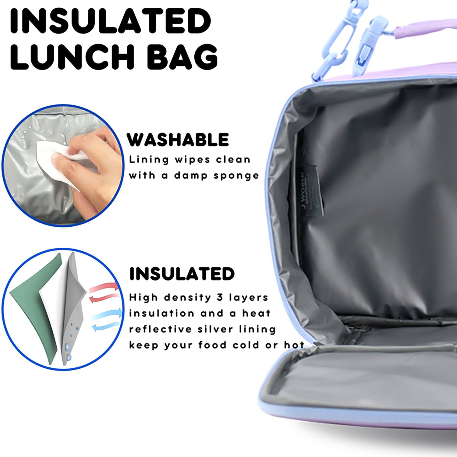 J World Kids' Cody Insulated Lunch Bag with Shoulder Strap - view number 4