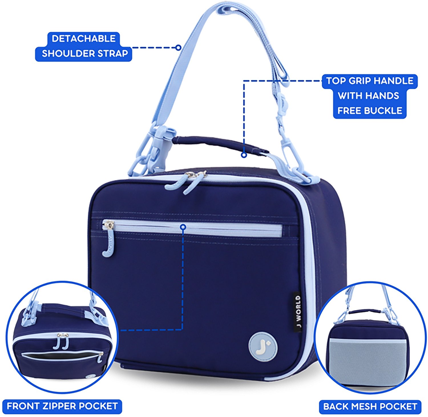 J World Kids' Cody Insulated Lunch Bag with Shoulder Strap - view number 2