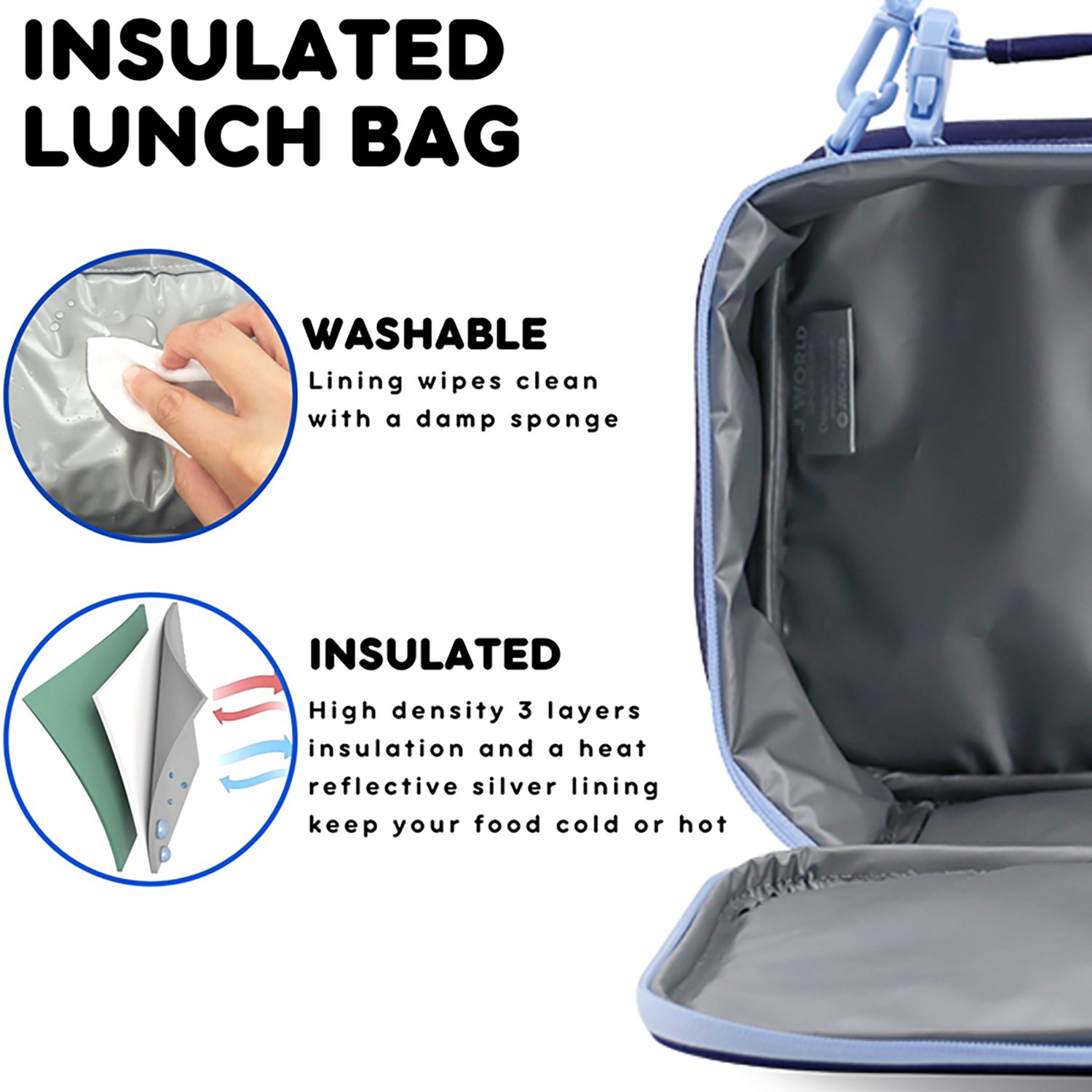 J World Kids' Cody Insulated Lunch Bag with Shoulder Strap - view number 4