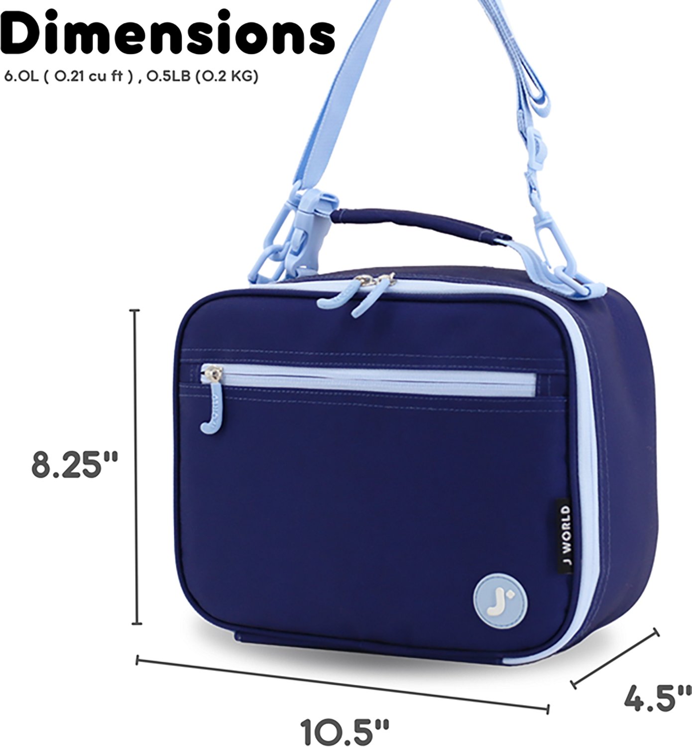 J World Kids' Cody Insulated Lunch Bag with Shoulder Strap - view number 6