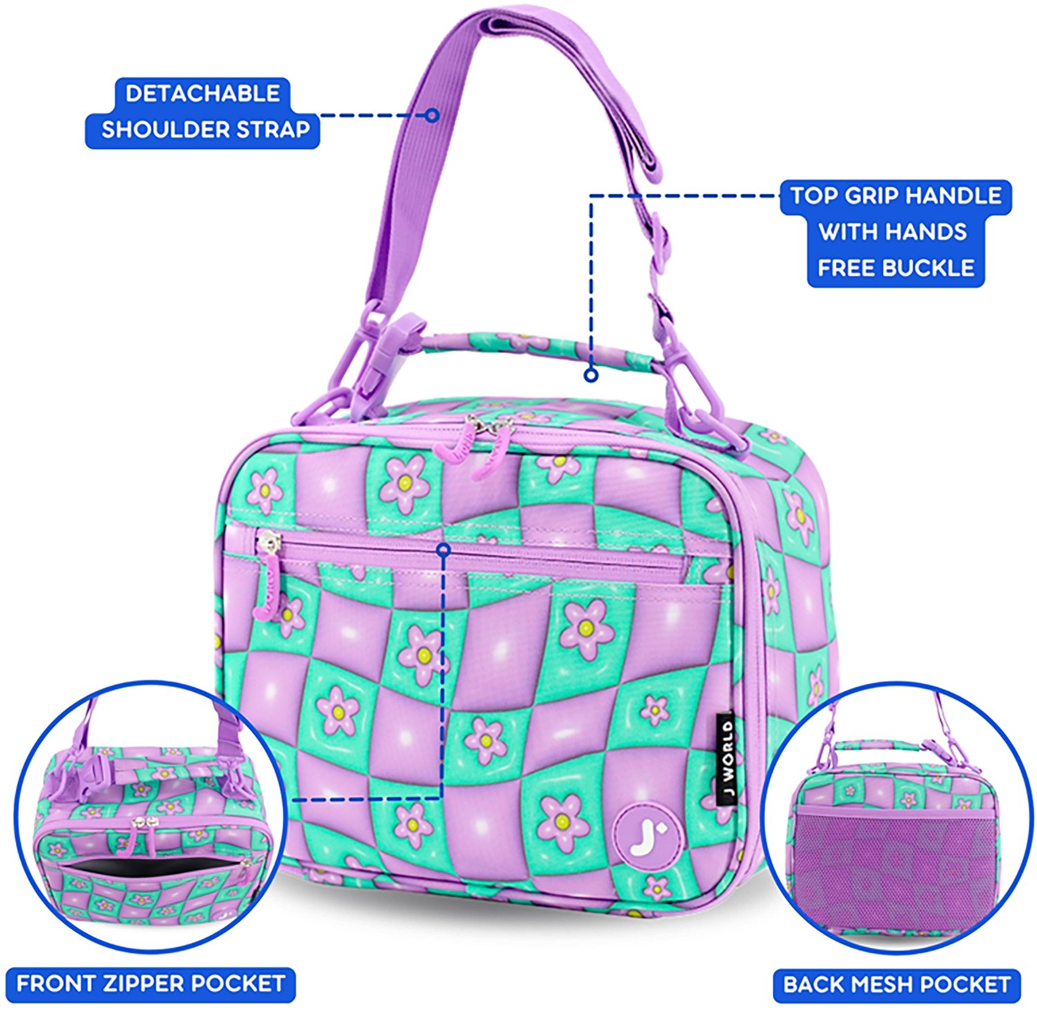 J World Kids' Cody Insulated Lunch Bag with Shoulder Strap - view number 2