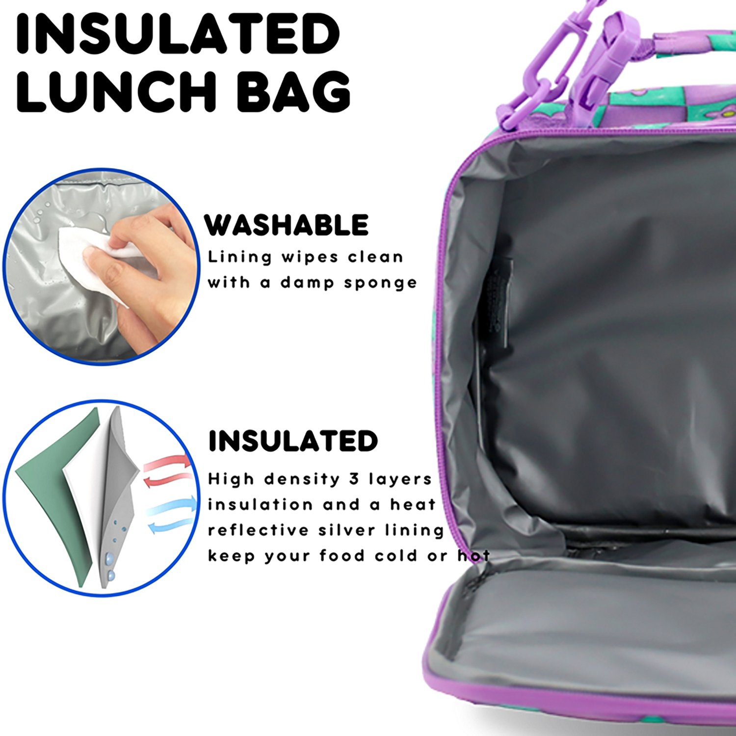 J World Kids' Cody Insulated Lunch Bag with Shoulder Strap - view number 4