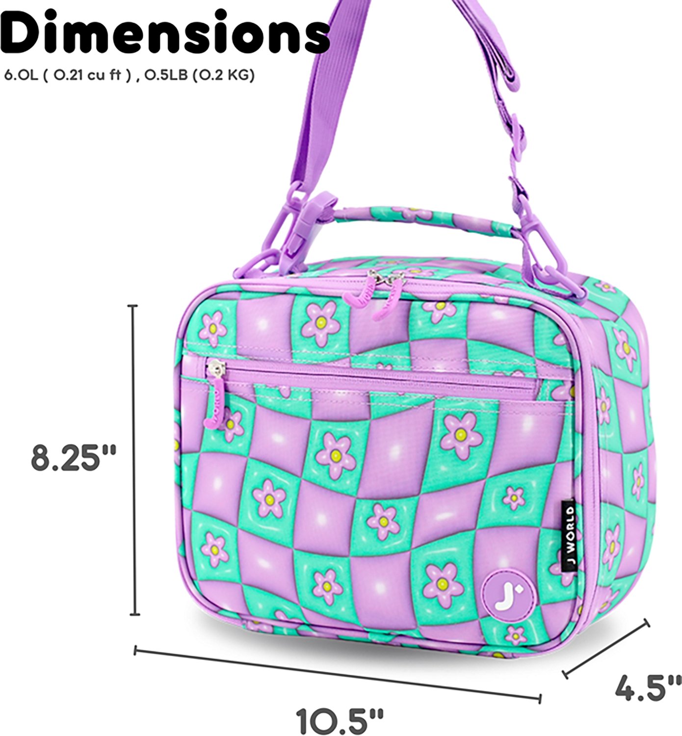 J World Kids' Cody Insulated Lunch Bag with Shoulder Strap - view number 6
