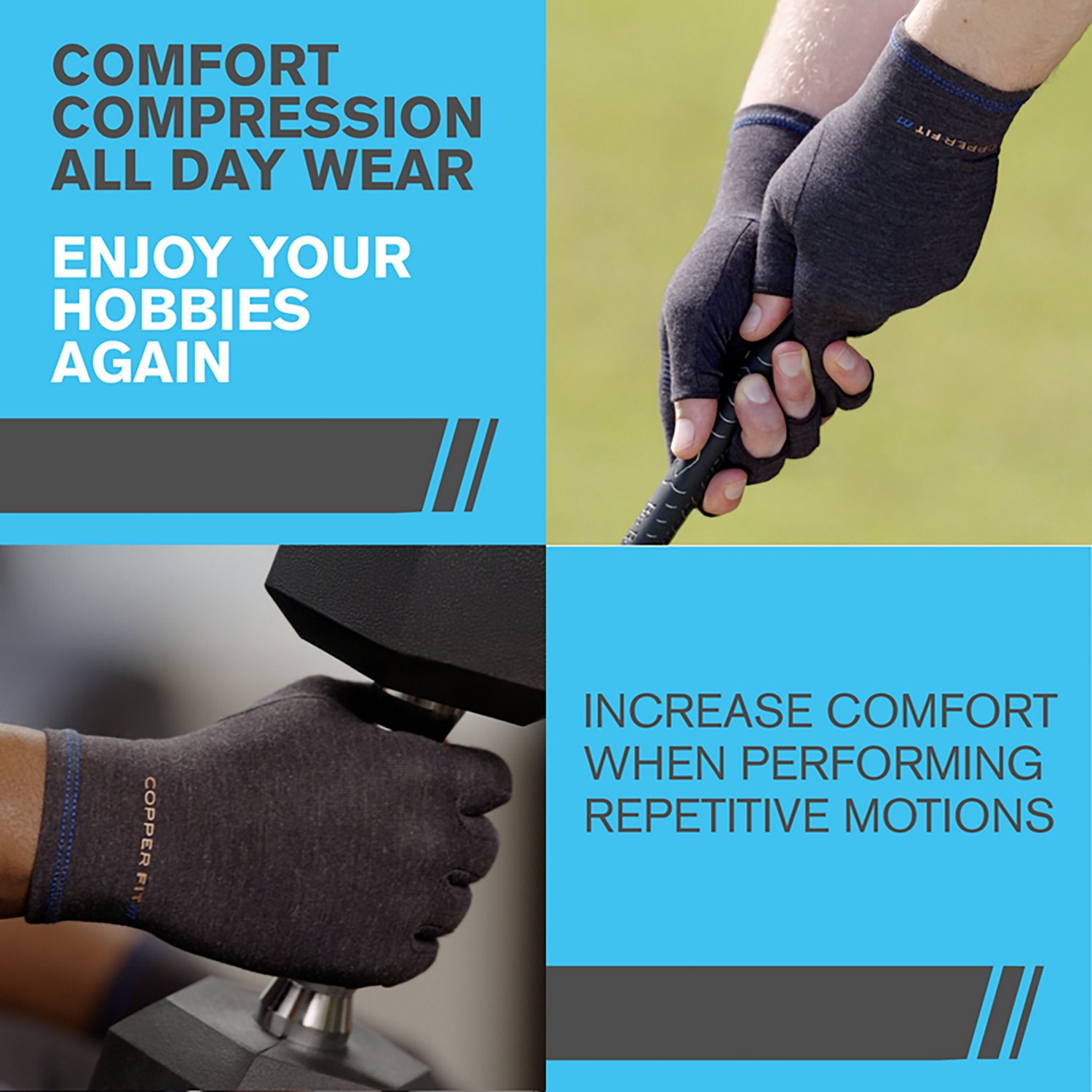 Copper Fit Dual Action Compression Gloves - view number 6