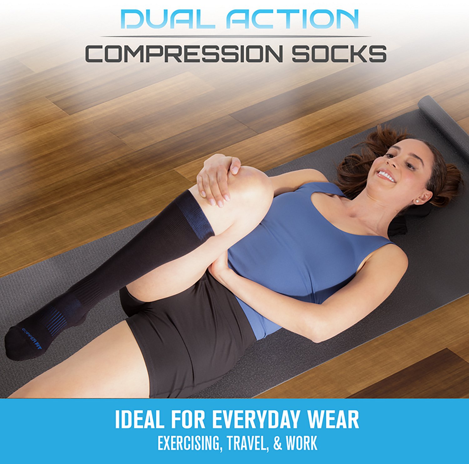 Copper Fit Dual Action Elbow Compression Socks