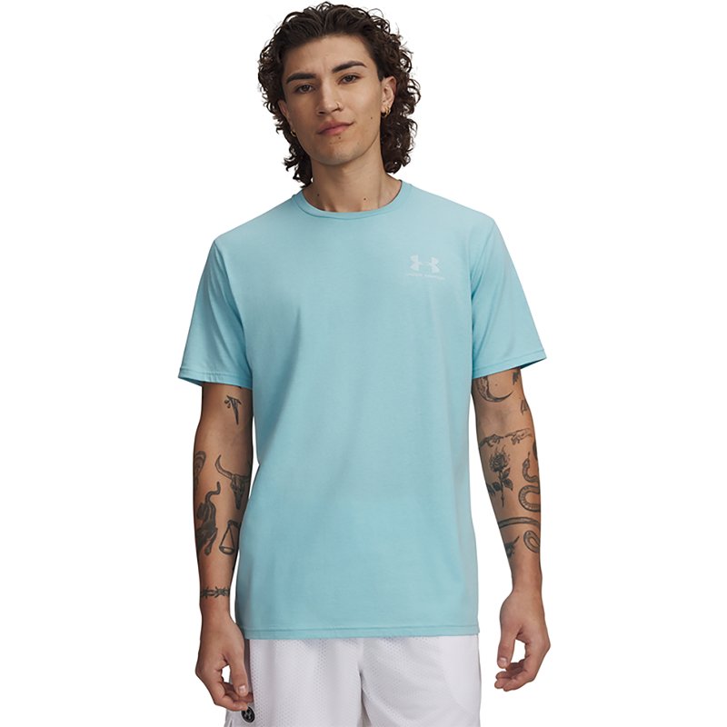 Under Armour Men's Sportstyle Logo T-Shirt in Blue Haze/White Size: XL