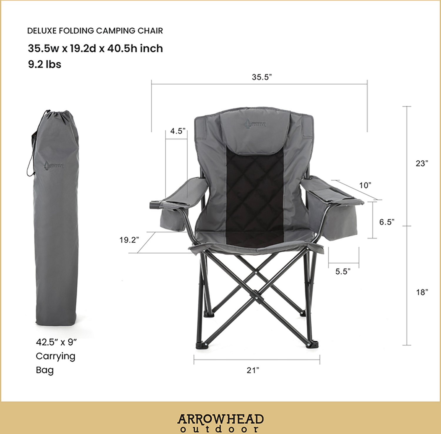Arrowhead Outdoor Portable Folding Camping Quad Chair - view number 7