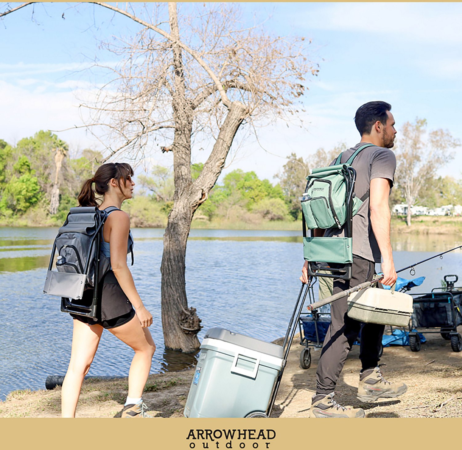 Arrowhead Outdoor 3-in-1 Compact Fishing Chair with Backrest - view number 8