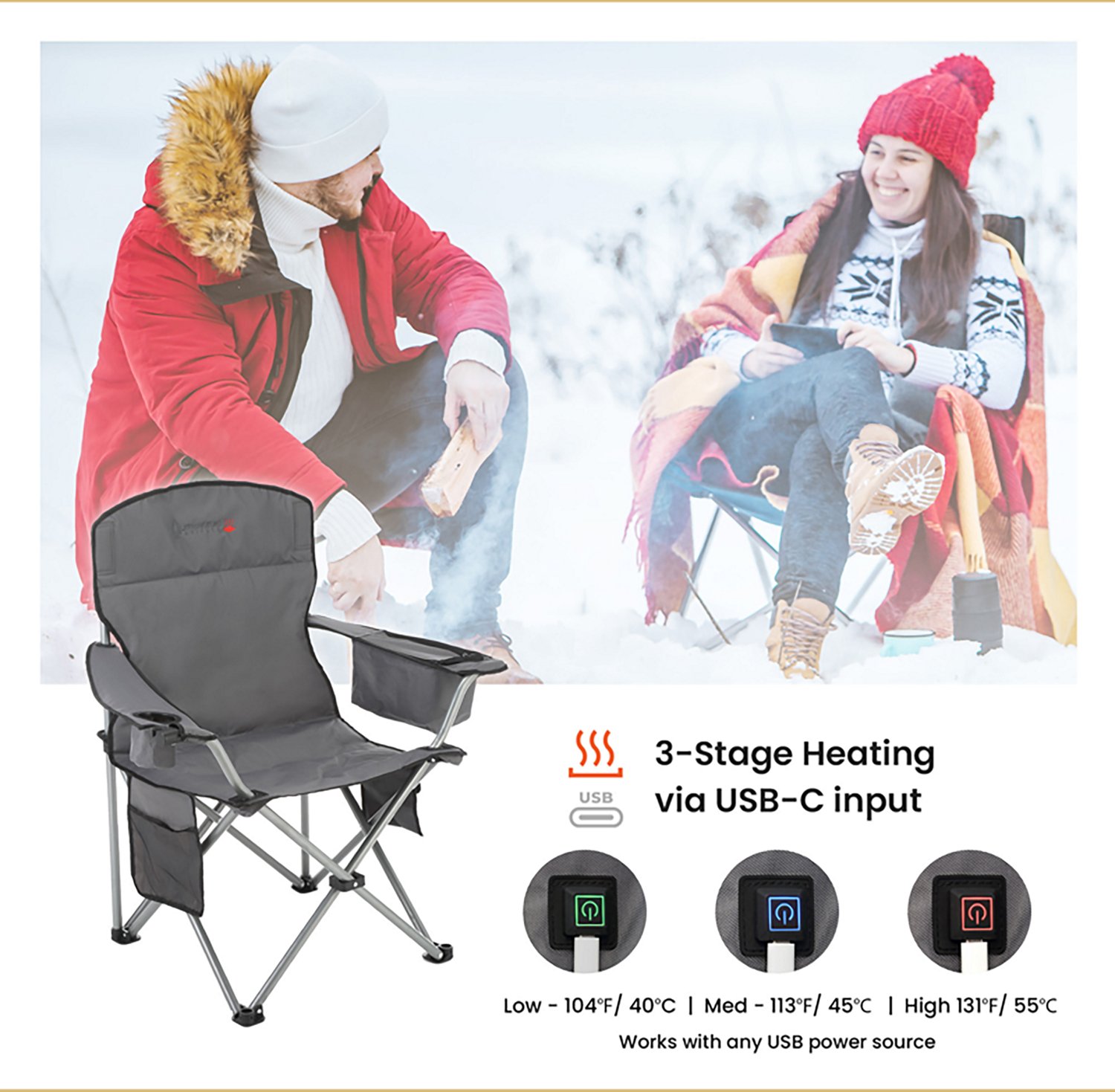Arrowhead Outdoor Heated Camp Chair - view number 5
