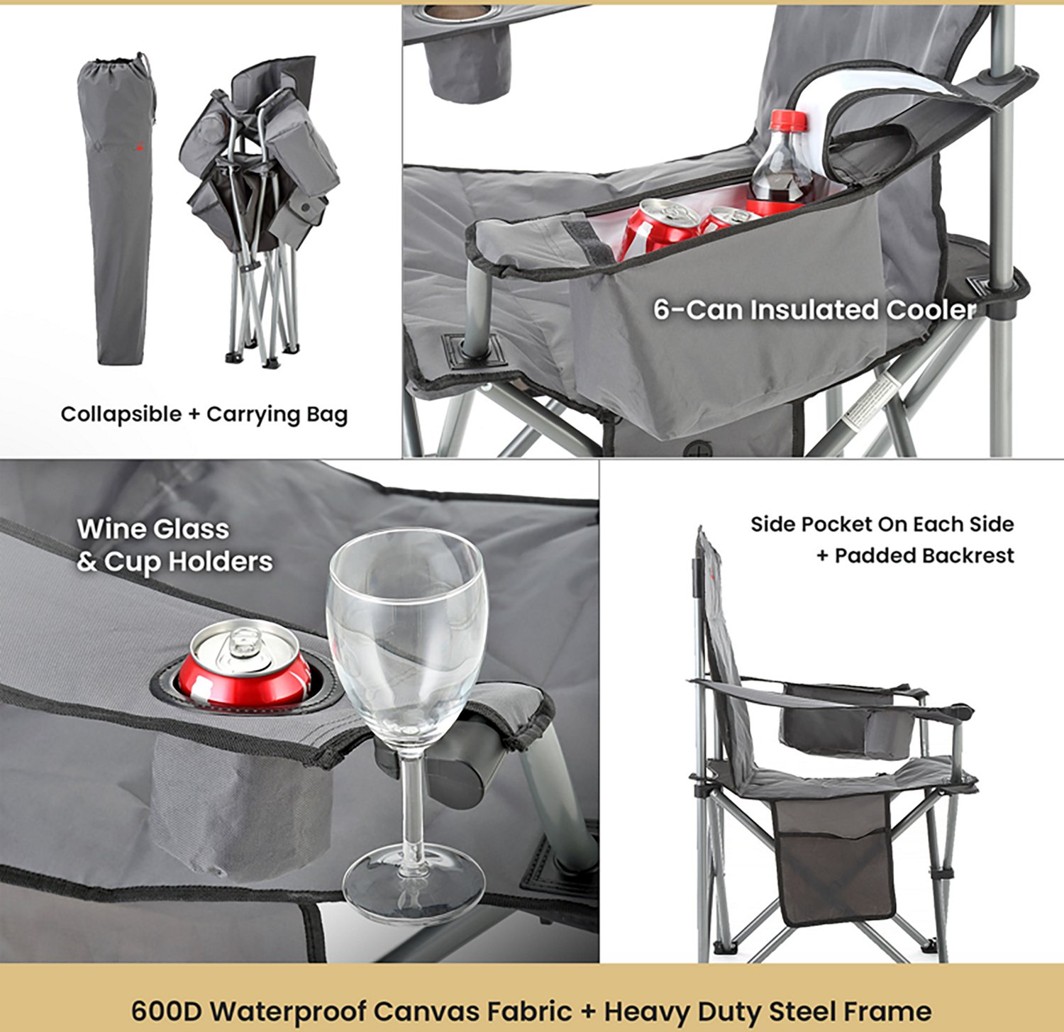 Arrowhead Outdoor Heated Camp Chair - view number 7
