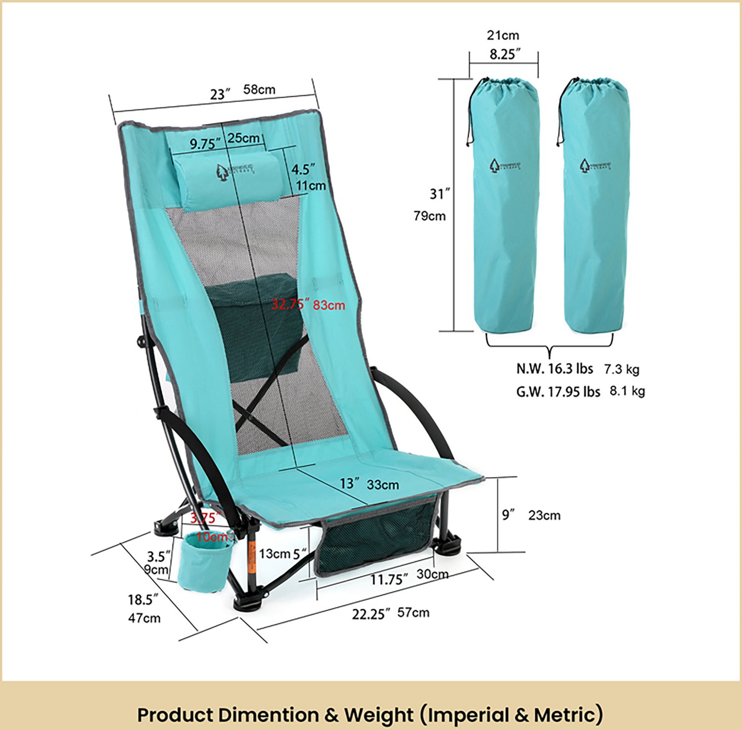 Arrowhead Outdoor Reclining Folding Beach Chairs 2-Pack - view number 8