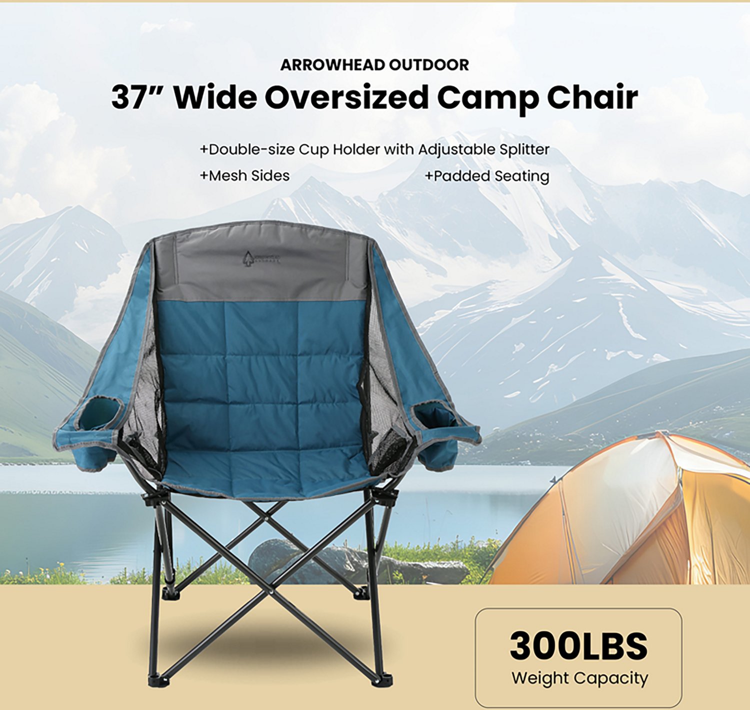 Arrowhead Outdoor Oversized Folding Camp Chair - view number 2