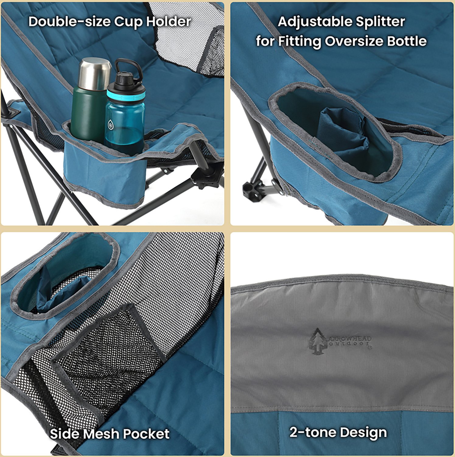 Arrowhead Outdoor Oversized Folding Camp Chair - view number 3