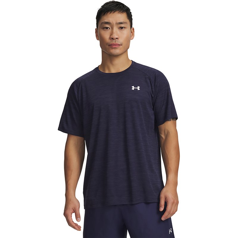 Under Armour Tech Textured Short-Sleeve T-Shirt - Midnight Navy/White