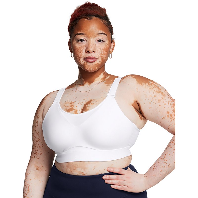 Under Armour Women's Infinity 2.0 High Support Sports Bra, XL (D-DD), White/White