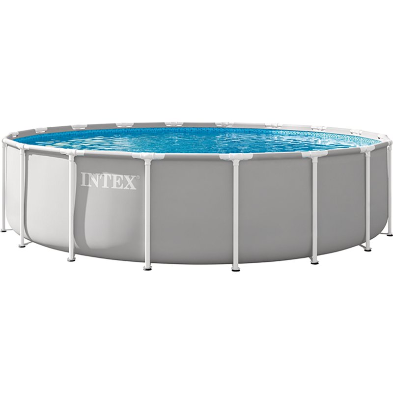 Intex 18ft x 48in Prism Round Frame Above Ground Swimming Pool Set with Pump - Open Misce