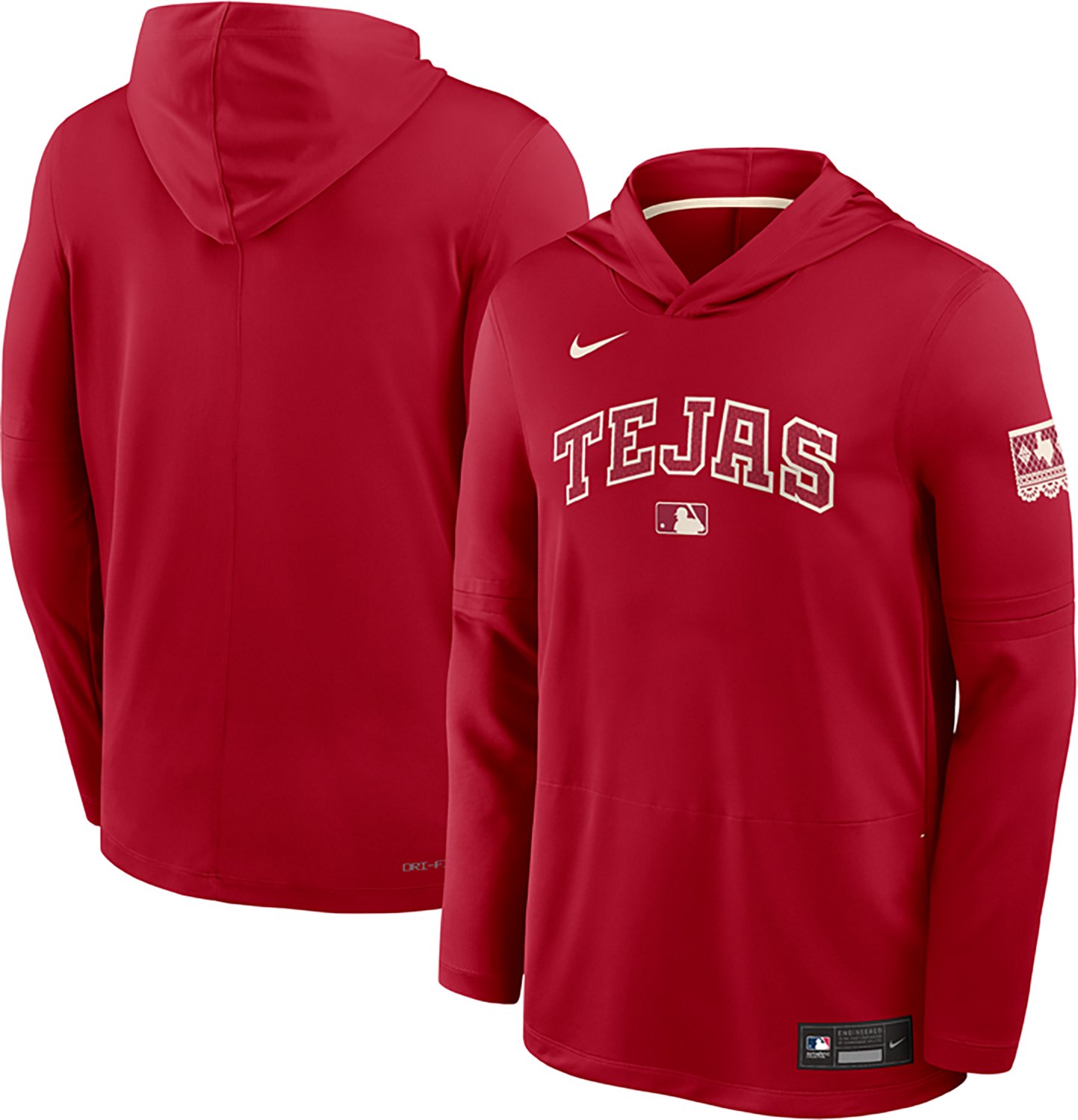 Nike Men's Texas Rangers City Connect Lightweight Long Sleeve Hoodie Top - view number 3