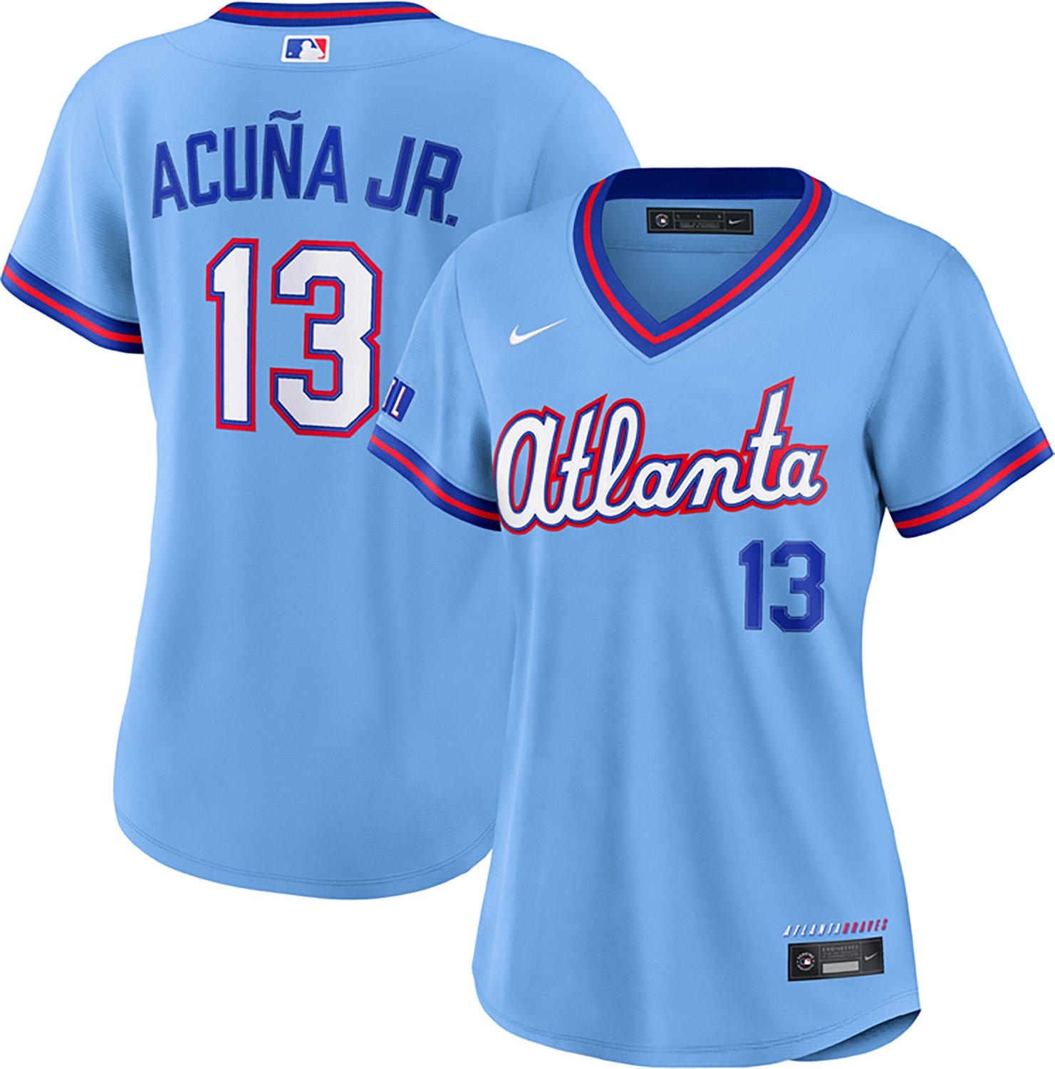Nike Women's Atlanta Braves City Connect Replica Ronald Acuna Jr #13 Jersey - view number 3