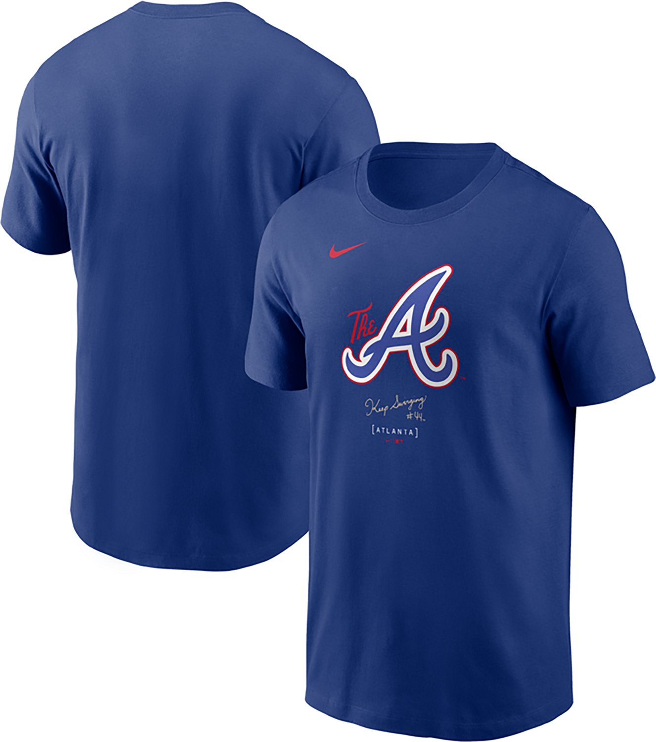 Nike Men's Braves City Connect 1.0 Cotton Wordmark T-shirt - view number 3