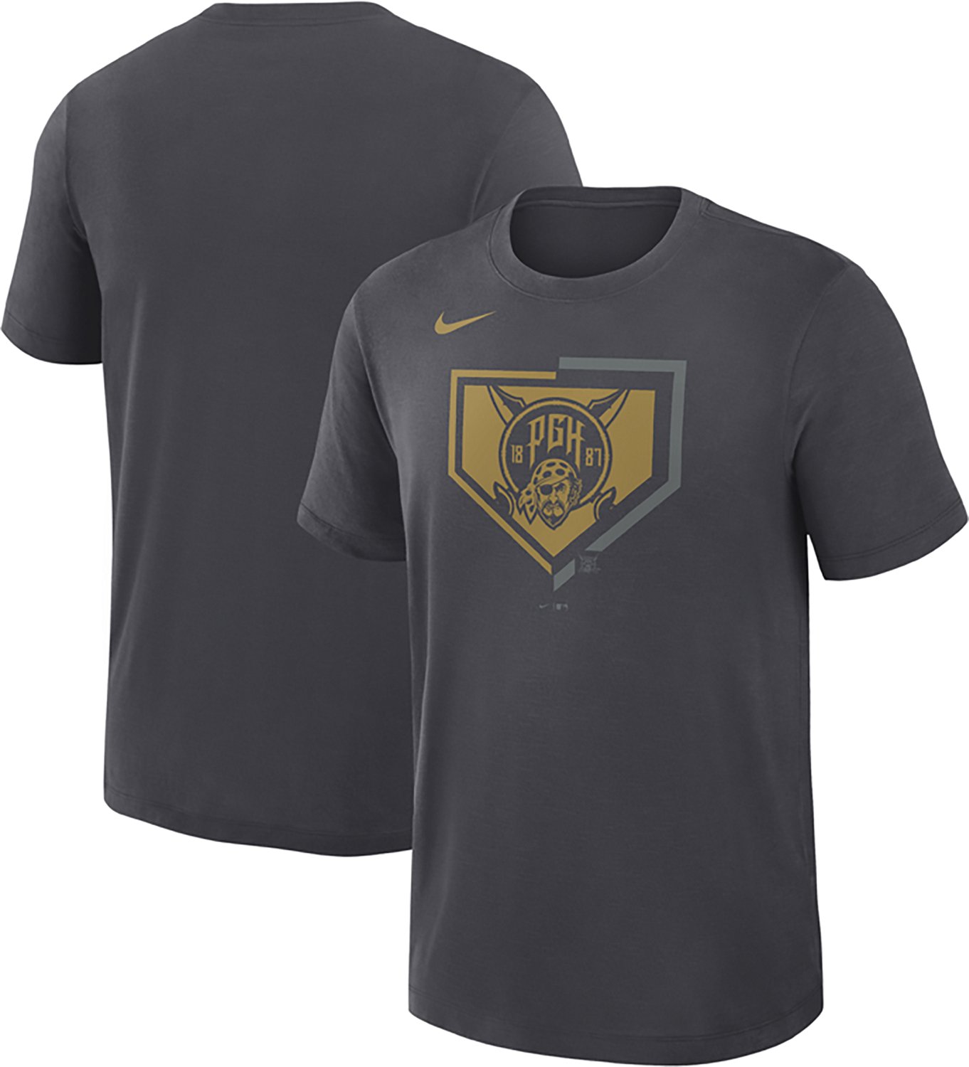 Nike Men's Pittsburgh Pirates City Connect Logo Novelty Short Sleeve T-shirt - view number 3