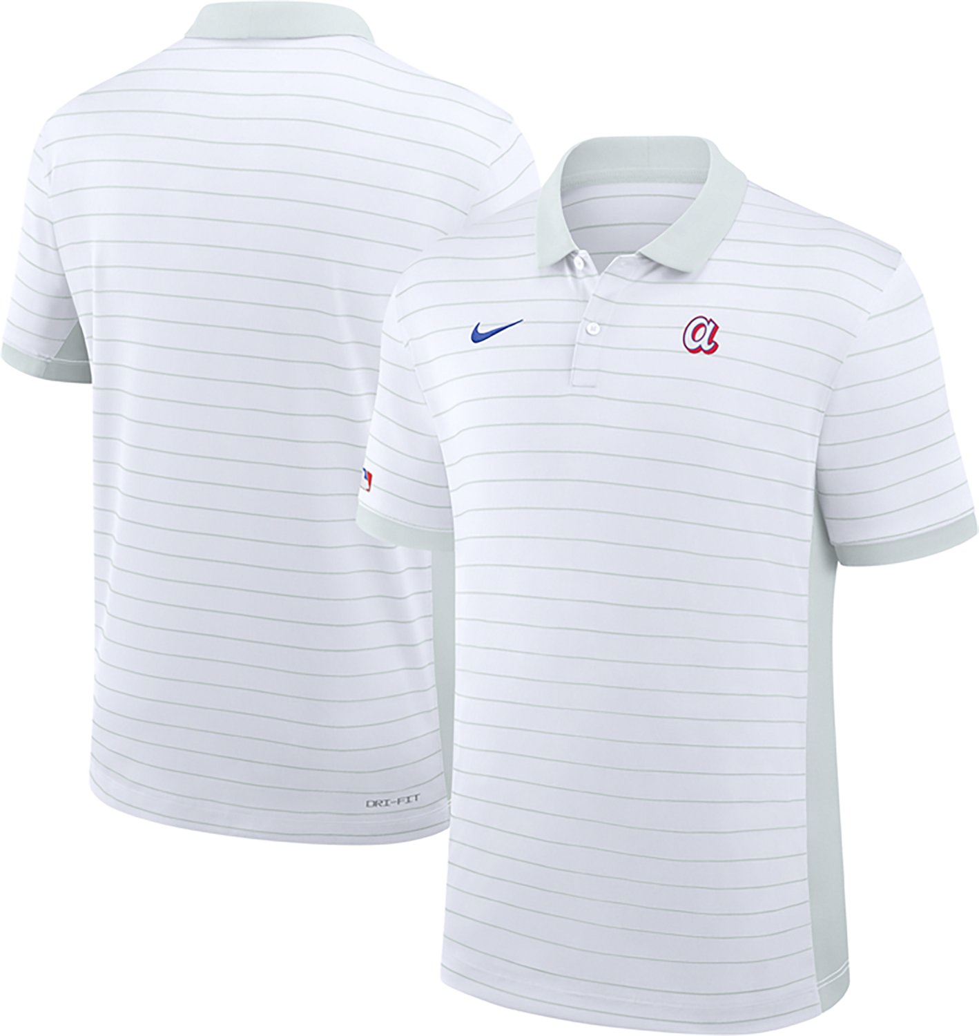 Nike Men's Atlanta Braves AC City Connect Victory Striped Polo Shirt - view number 3