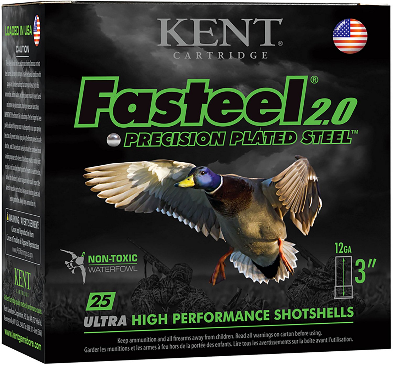Kent Cartridge Fasteel 2.0 12 Gauge BB Shotshells - 25 Rounds