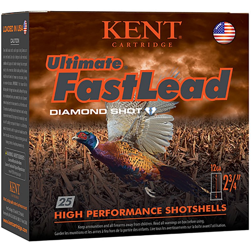 Kent Ultimate Fast Lead Shotgun Shells - 12 Gauge - #4 - 2.75″ - 25 Rounds