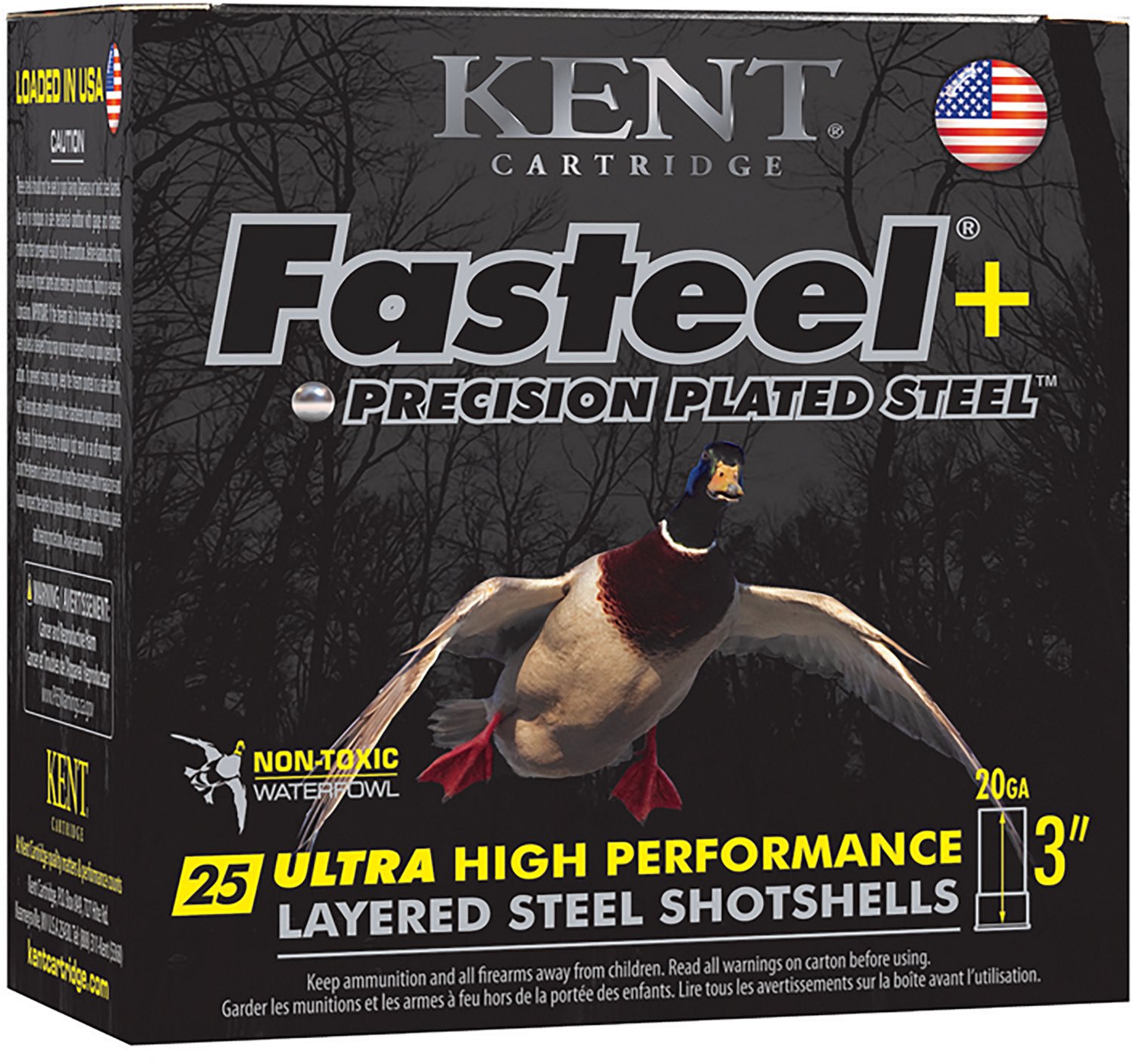 Kent Cartridge Fasteel+ 20 Gauge #2/4 Shotshells - 25 Rounds