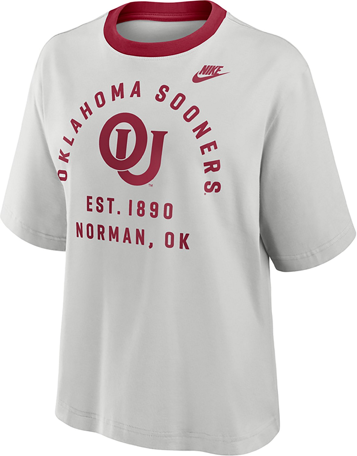 Nike Women's University of Oklahoma Legacy Arch Script Boxy Graphic T-shirt