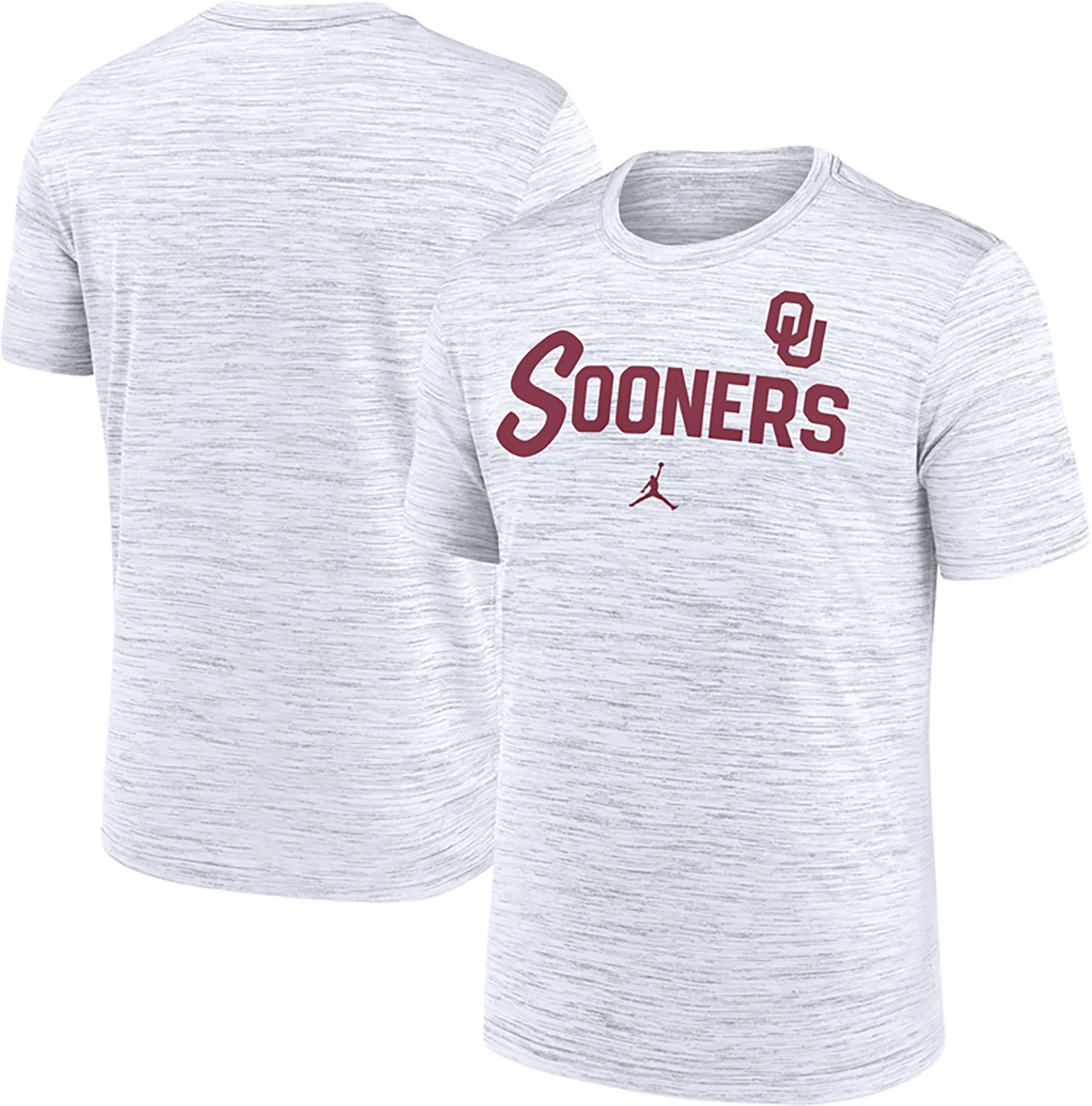 Jordan Men's University of Oklahoma Seasonal Script Heathered Legend Graphic T-shirt - view number 3