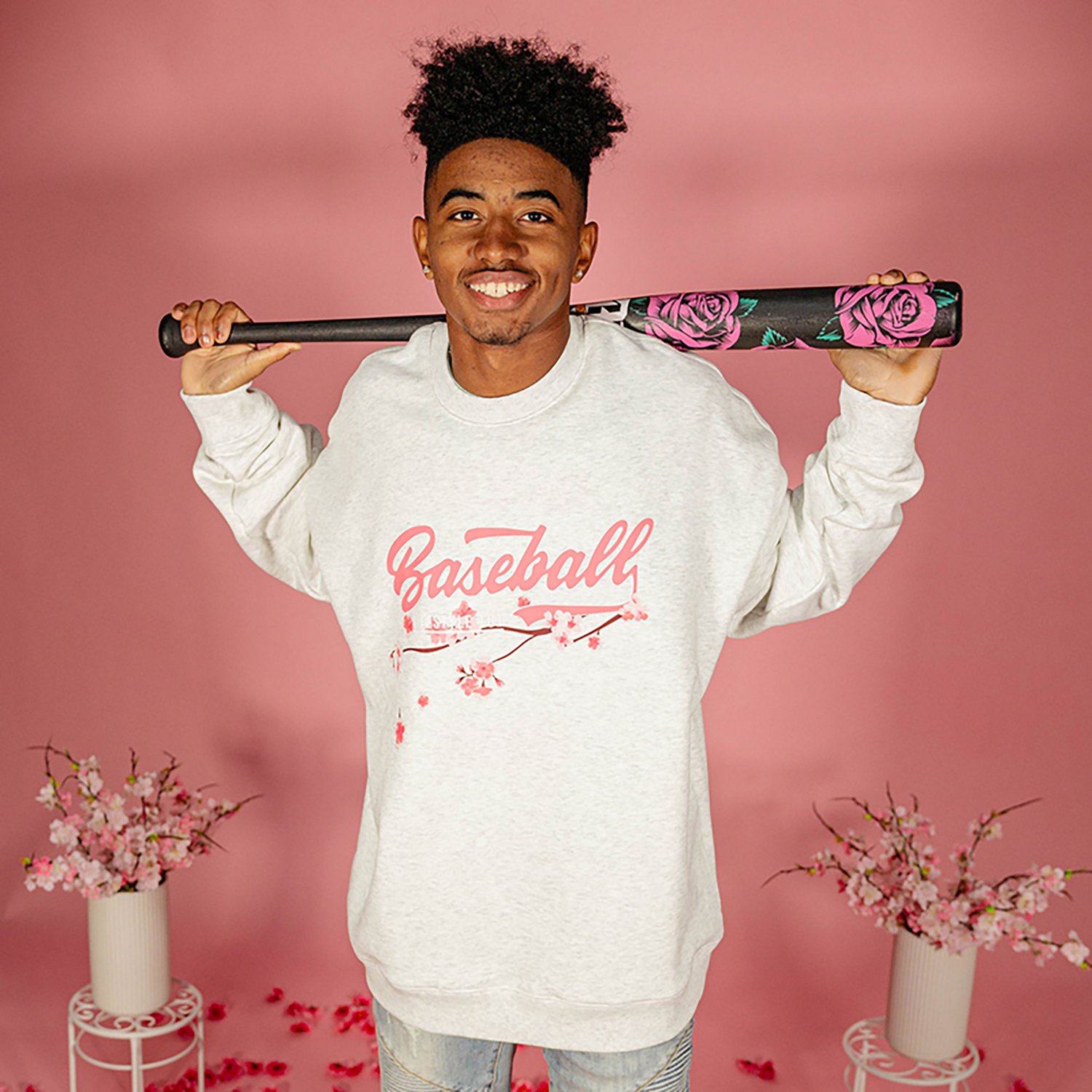 Baseball Lifestyle 101 Men's Cherry Blossoms Established Crew Neck Sweatshirt - view number 3