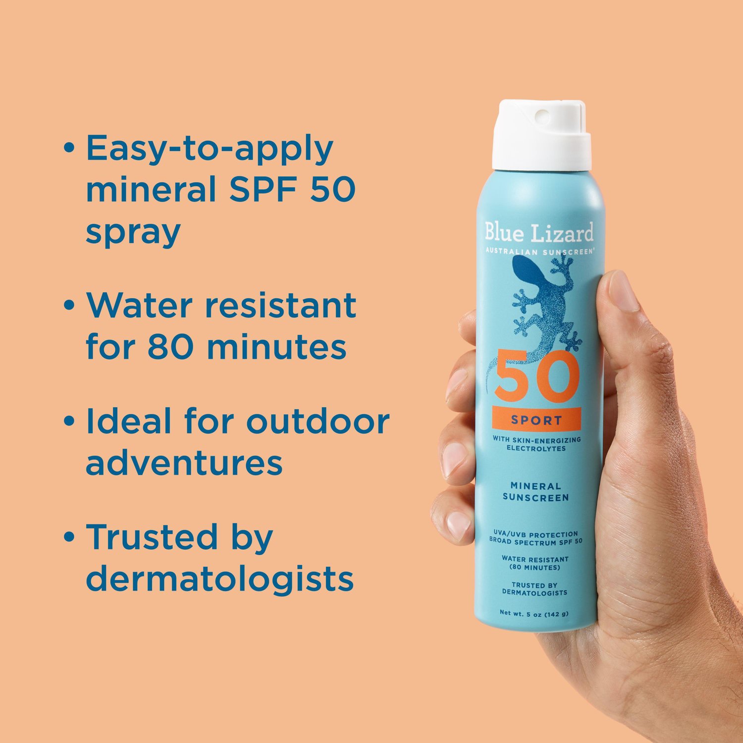 Blue Lizard Sport Mineral Sunscreen Spray - SPF 50 - 5 oz - view number 5